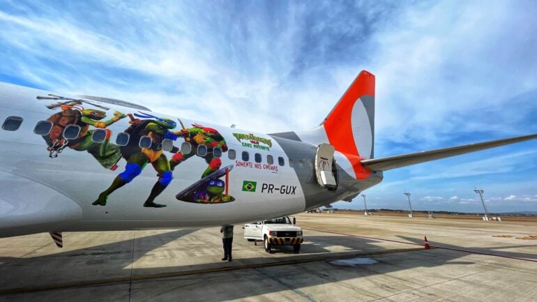 Avião das Tartarugas Ninjas estreia no Aeroporto de Belo Horizonte; saiba mais