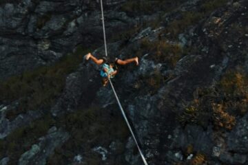 Barão de Cocais recebe o Festival Cambotas High, maior evento de highline de Minas Gerais