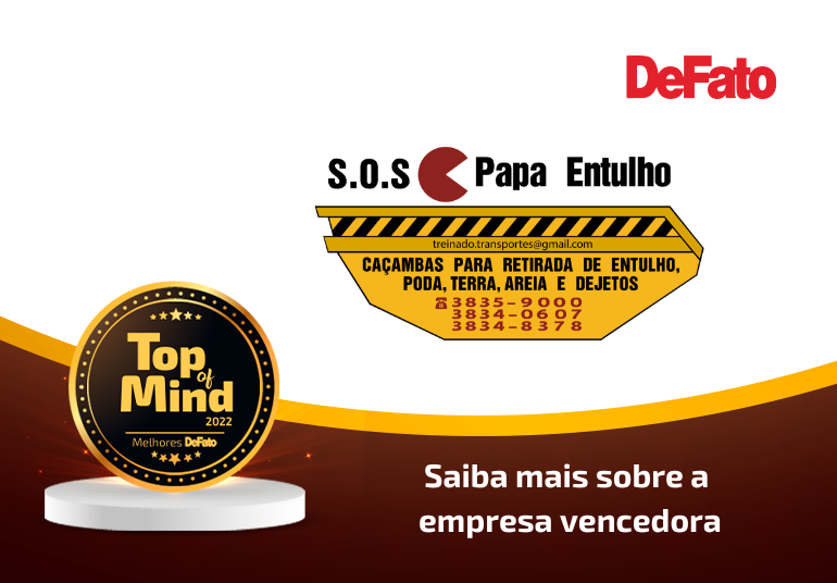 S.O.S Papa Entulho Caçambas – Top of Mind 2022