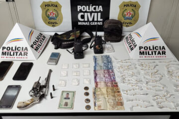 Polícias Militar e Civil apreendem arma, drogas e pássaros silvestres em Itabirito