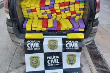 Polícia apreende mais de 200 barras de maconha na Grande BH