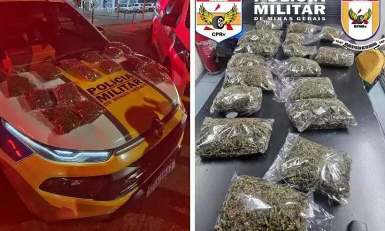 Motociclista de aplicativo transportava droga sem saber em Belo Horizonte