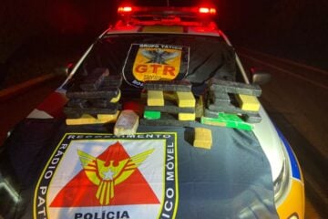 PM apreende 30 barras de maconha durante operação em Itabira