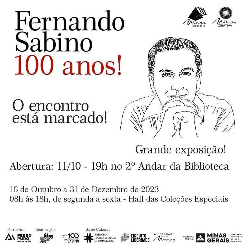 Minas Literária abre comemoração nacional do centenário de Fernando Sabino nesta quarta-feira