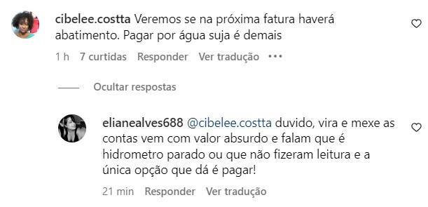 Após receberem água com mau cheiro e cor escura, itabiranos cobram ressarcimento do Saae por prejuízos e os transtornos causados