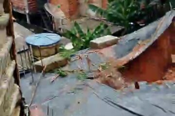 Barranco desaba enquanto vereador gravava vídeo em Timóteo; assista