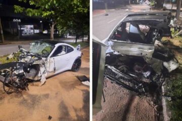 Motorista de Porsche que capotou em BH e matou passageiro diz que não se lembra do que aconteceu