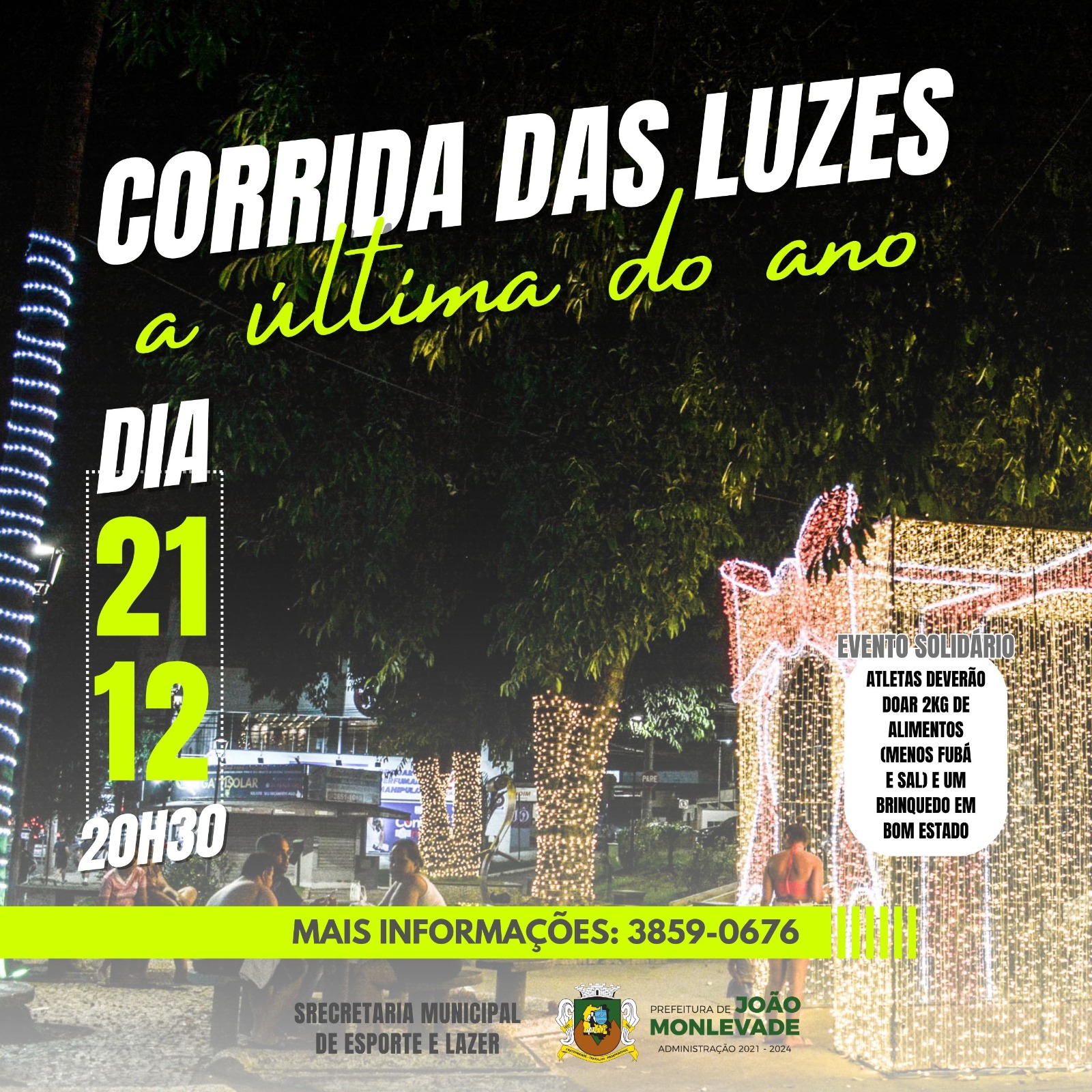 João Monlevade recebe mais uma edição da Corrida das Luzes - A Última do Ano