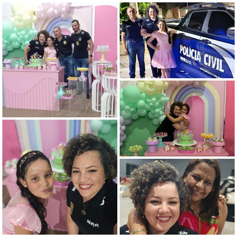 Polícia Civil faz surpresa de aniversário para menina em Governador Valadares