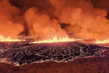Vulcão entra em erupção ao sudoeste da Islândia