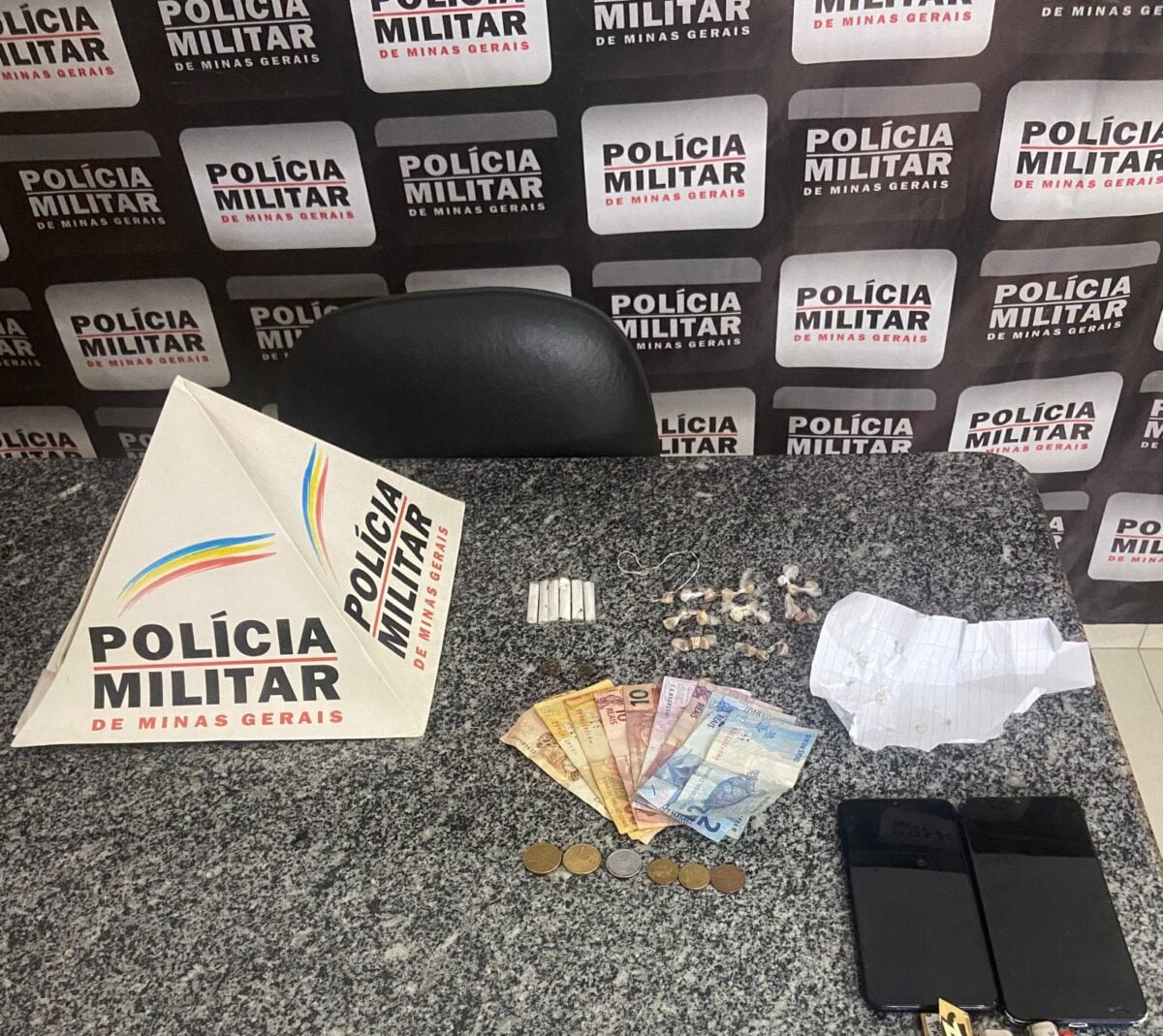 PM prende autores de tráfico ilícito e apreende drogas em São Gonçalo do Rio Abaixo