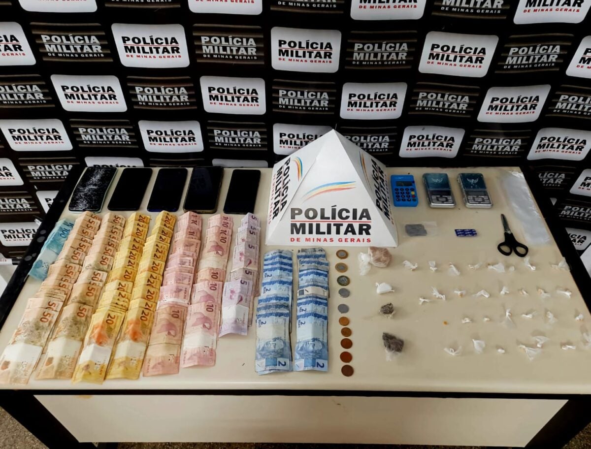 Polícia Militar de João Monlevade prende quatro homens e uma mulher por tráfico de drogas