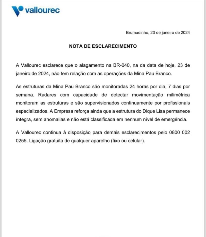 Forte chuva causa alagamento e interdita a BR-040, na Grande BH