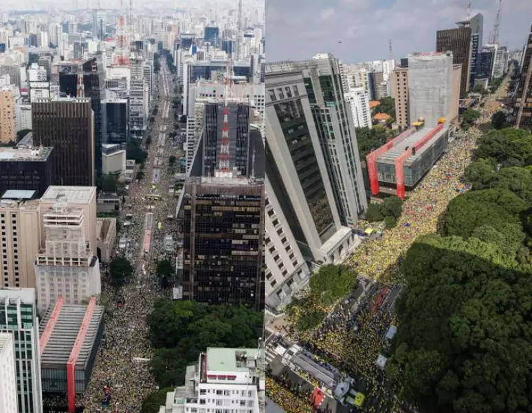 Secretaria de Segurança Pública de São Paulo estima em mais de 750 mil pessoas presentes na manifestação por Bolsonaro na Avenida Paulista