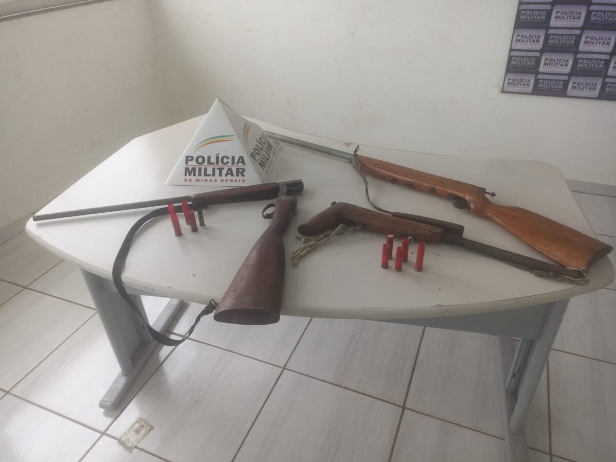 Suspeitos de roubo são presos por posse irregular de armas de fogo