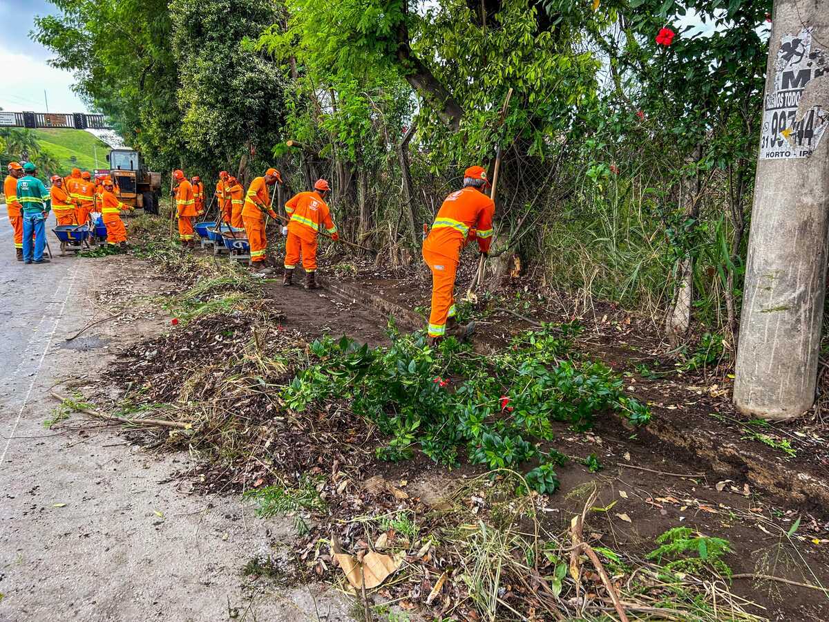 Ipatinga realiza ações de limpeza na área urbana da BR-381