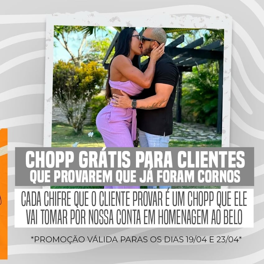 Você vai? Bar de BH faz promoção de chopp grátis para cornos