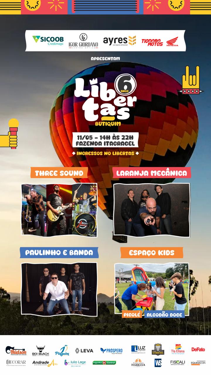 Tem novidade no ar: festa de 6 anos do Libertas Butiquim contará com voo cativo de balão; saiba mais!