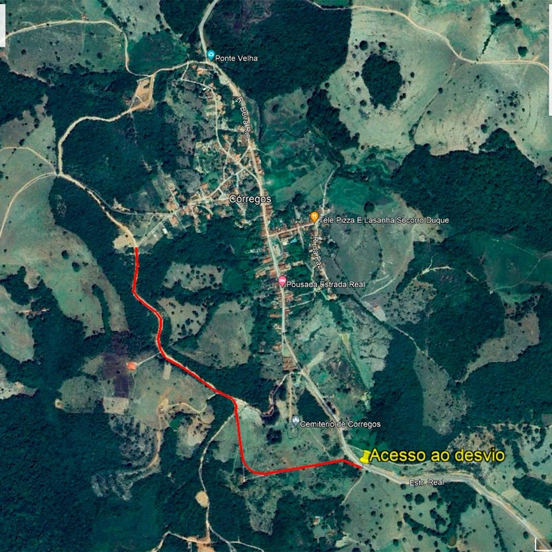 Prefeitura anuncia novo desvio durante obras de calçamento em Conceição do Mato Dentro