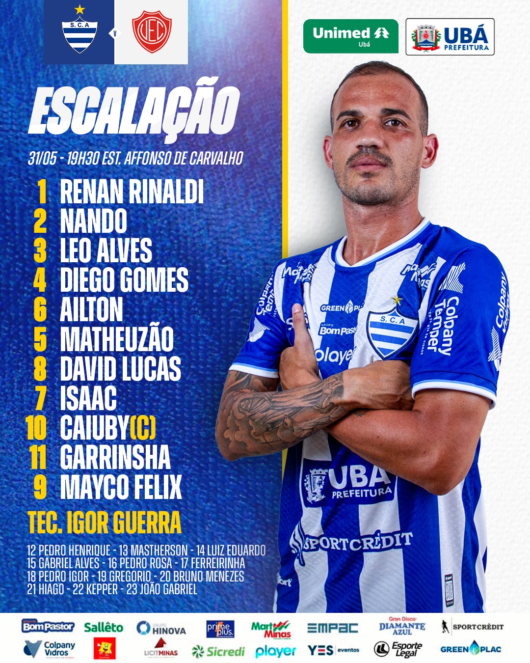 Após cinco empates, Valério vai em busca da primeira vitória no Módulo II contra o Aymorés, em Ubá
