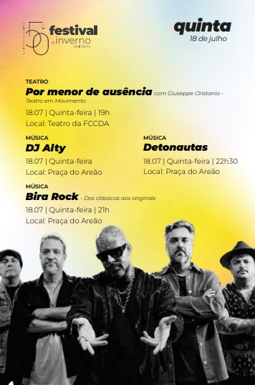 Detonautas se apresenta nesta quinta-feira no 50º Festival de Inverno de Itabira; confira a programação