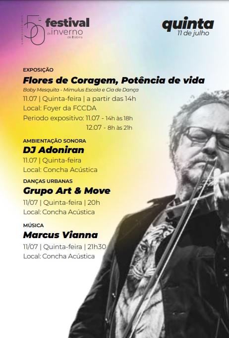 Marcus Viana é uma das atrações do Festival de Inverno de Itabira nesta quinta-feira; confira a programação