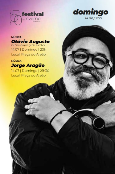 Jorge Aragão se apresenta neste domingo no 50º Festival de Inverno de Itabira; confira a programação completa