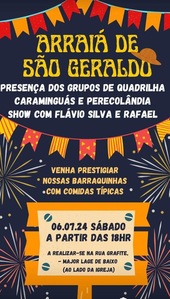 Itabira: bairro Major Lage de Baixo recebe o Arraiá de São Geraldo neste sábado