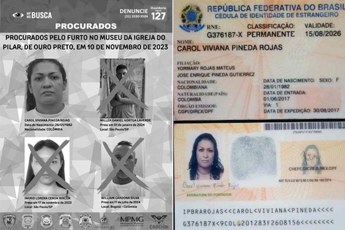 Denunciado por furto na Igreja do Pilar, em Ouro Preto, é preso na Colômbia