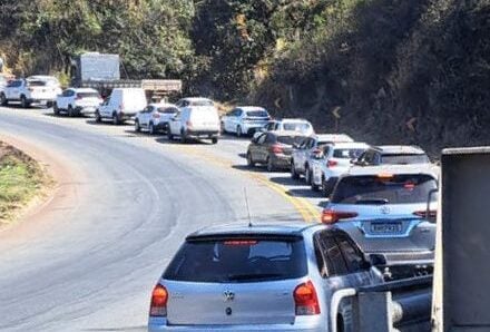 BR-381 registra nesta sexta-feira congestionamento em João Monlevade e em Belo Horizonte