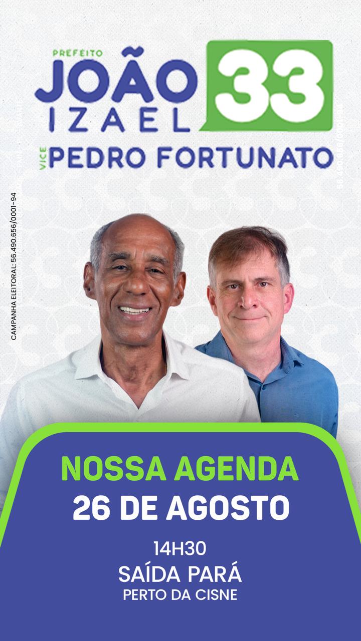 Confira a agenda desta segunda-feira do candidato a prefeito de Itabira João Izael