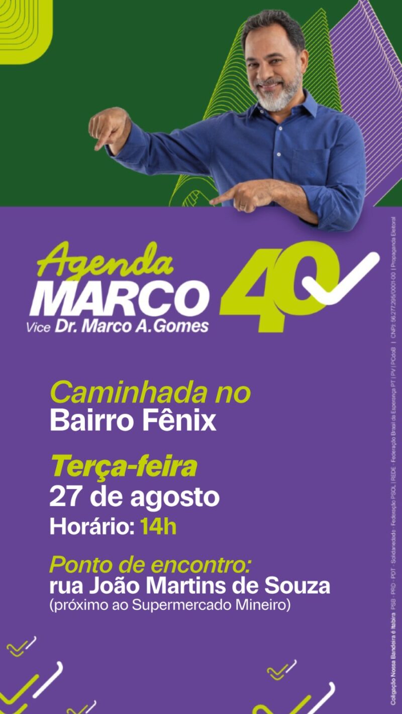 Confira a agenda desta terça-feira do candidato a prefeito de Itabira Marco Antônio Lage