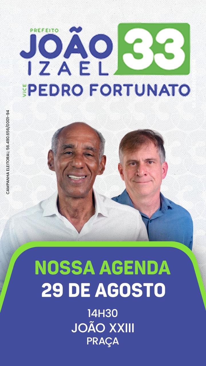 Confira a agenda desta quarta-feira do candidato a prefeito de Itabira João Izael