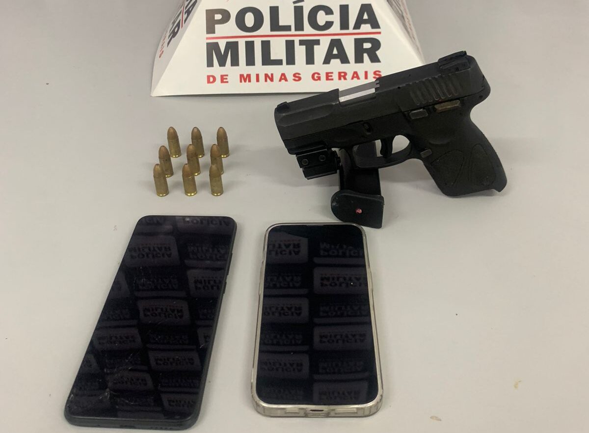 Após perseguição policial, dois homens são detidos e uma arma de fogo é apreendida em Itabira