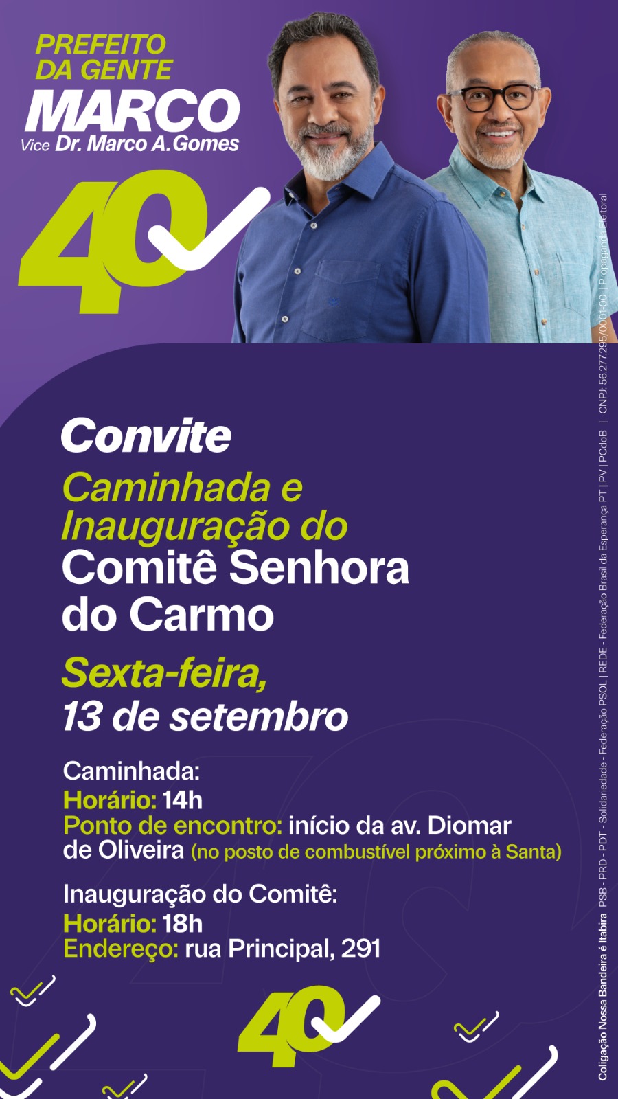 Agenda dos candidatos: confira os compromissos de campanha de Marco Antônio Lage para esta sexta-feira