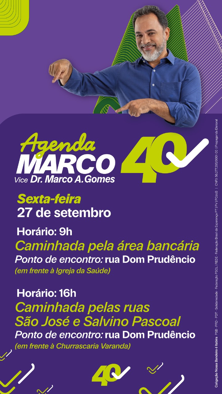 Eleição 2024: confira a agenda do candidato a prefeito de Itabira Marco Antônio Lage para esta sexta-feira