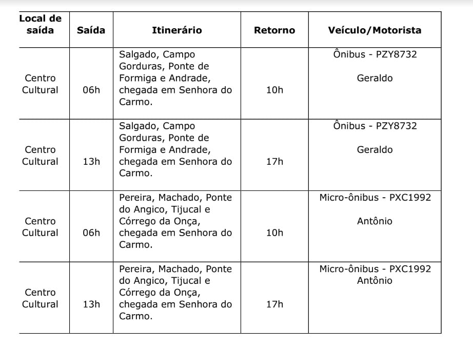 Itabira: Justiça Eleitoral disponibilizará transporte gratuito nas eleições 2024; confira as rotas
