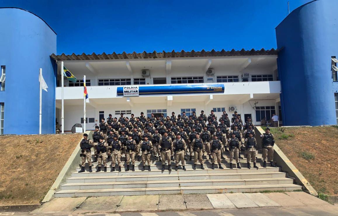 26º Batalhão de Polícia Militar em Itabira recebe 61 novos soldados 