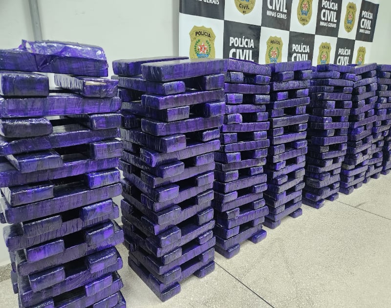 Polícia apreende duas toneladas de maconha em Belo Horizonte