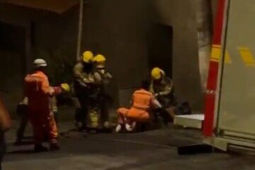 Explosão de gás provoca incêndio e deixa homem gravemente ferido em Belo Horizonte