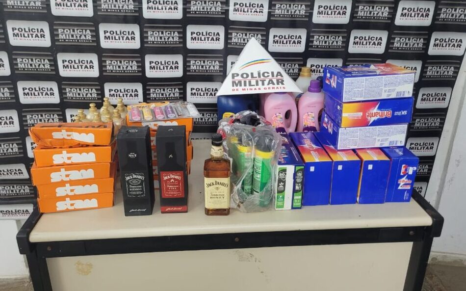 Polícia Militar prende jovem por receptação e apreende grande quantidade de mercadorias furtadas em João Monlevade