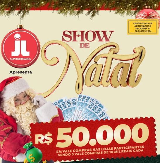 Vendedores também podem ser premiados no “Show de Natal” da CDL Itabira; confira como participar!