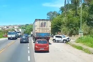 Idoso é resgatado após acidente na BR-381, na saída de Belo Horizonte; veja o vídeo
