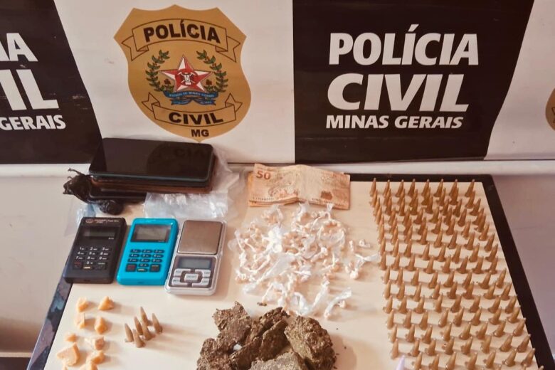 Polícia Civil cumpre mandado e apreende grande quantidade de drogas em Itabira