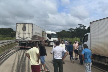 Motorista tem braço dilacerado em acidente na BR-381, próximo ao trevo de Barão de Cocais