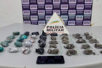 Jovem é preso com 41 porções de maconha no bairro Machado, em Itabira