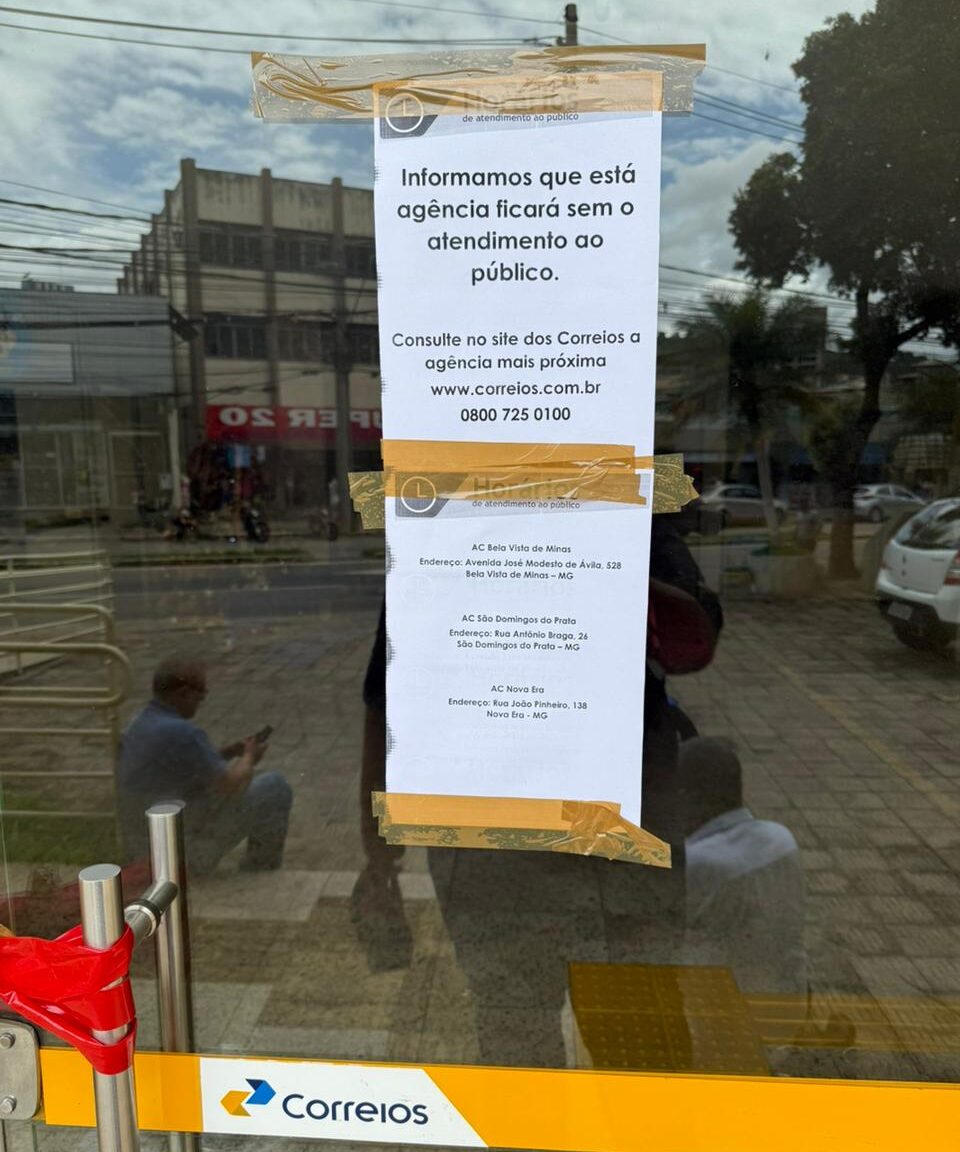 Agência dos Correios em João Monlevade é fechada para o público