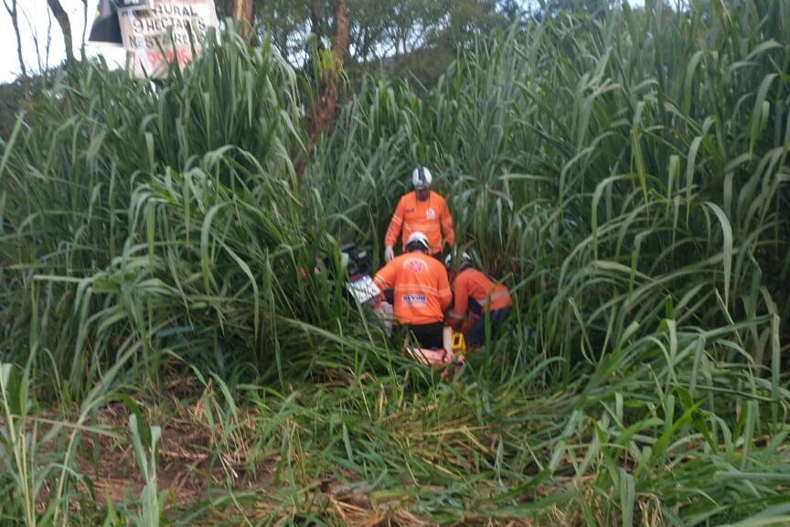 Motociclista perde controle e colide com árvore na BR-381, em São Gonçalo do Rio Abaixo