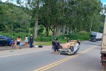 Colisão na BR-381 mobiliza bombeiros em São Gonçalo do Rio Abaixo