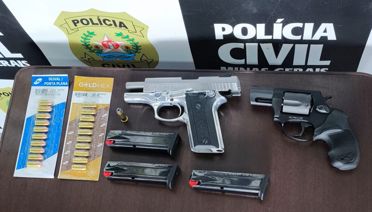 Suspeitos de matar idoso na véspera de Natal tem armas apreendidas pela Polícia Civil de Santa Bárbara